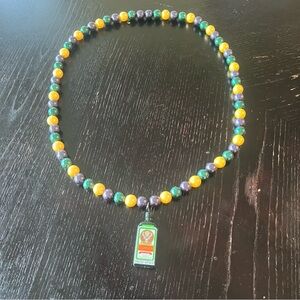 ✅ Jagermeister Colorful Jumbo Beaded Necklace with Jagermeister Pendant